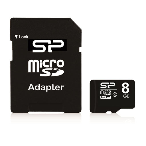 Silicon Power memory card Micro SDHC 8GB Class 10 +Adapter