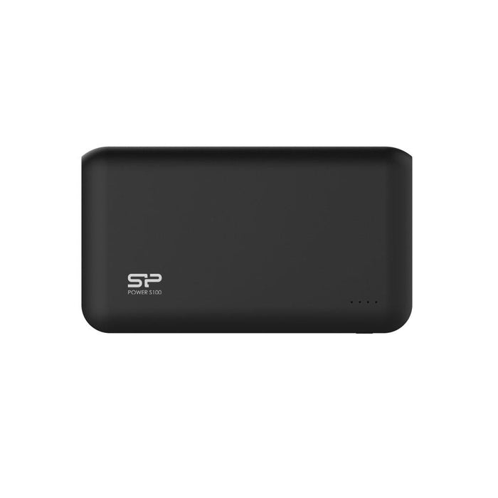 Nešiojamas įkroviklis Silicon Power S100 10000mAH, dual output USB, LED, juodas