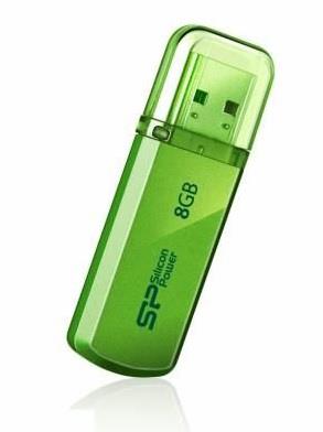 Silicon Power memory USB Helios 101 8GB USB 2.0 Green