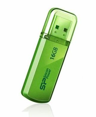 Silicon Power memory USB Helios 101 16GB USB 2.0 Green