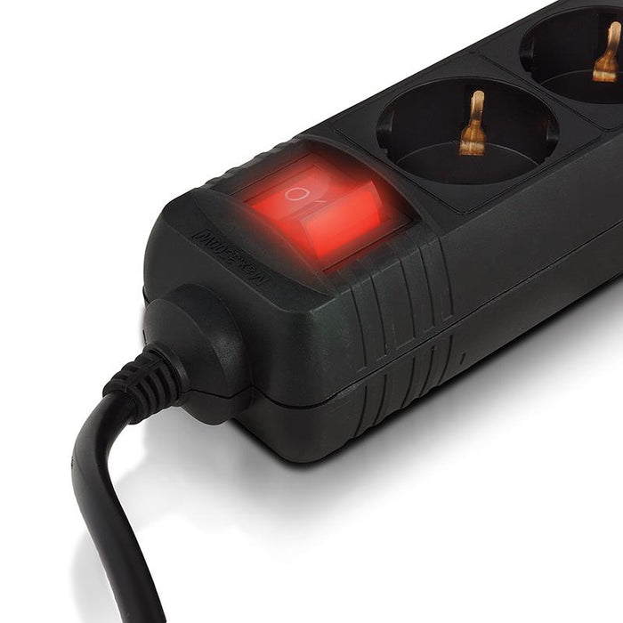 Maitinimo filtras Whitenergy 125J 5 lizdai,1,8 m, juodas, kištukas DE