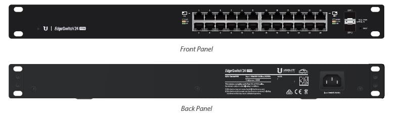 Ubiquiti ES-24-500W 24-port + 2xSFP Gigabit PoE switch 24V/48V 802.3af/802.3at