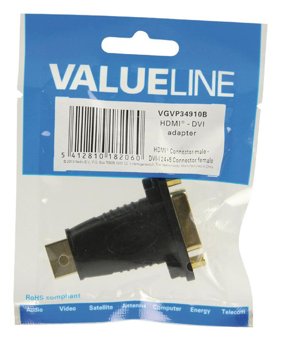 Valueline Adapteris jungiklis HDMI - DVI(F) juodas