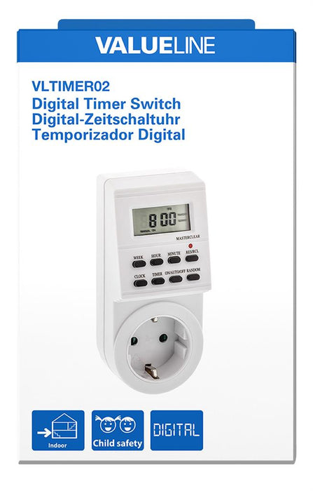 Timer Digital Indoor 1 min. 3600 W
