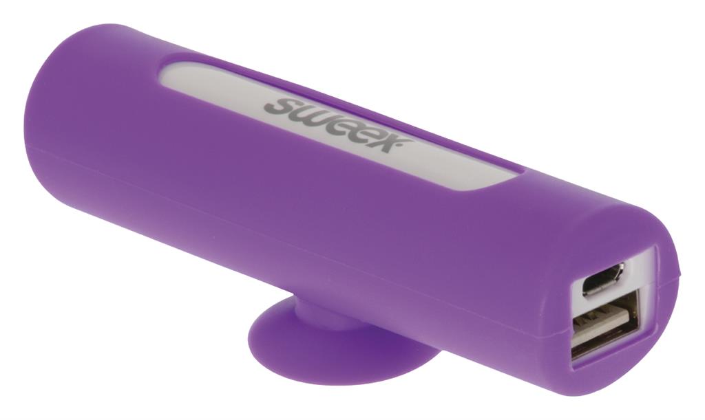Išmaniojo telefono stovas-maitinimo blokas, 2500 mAh, purpurinis