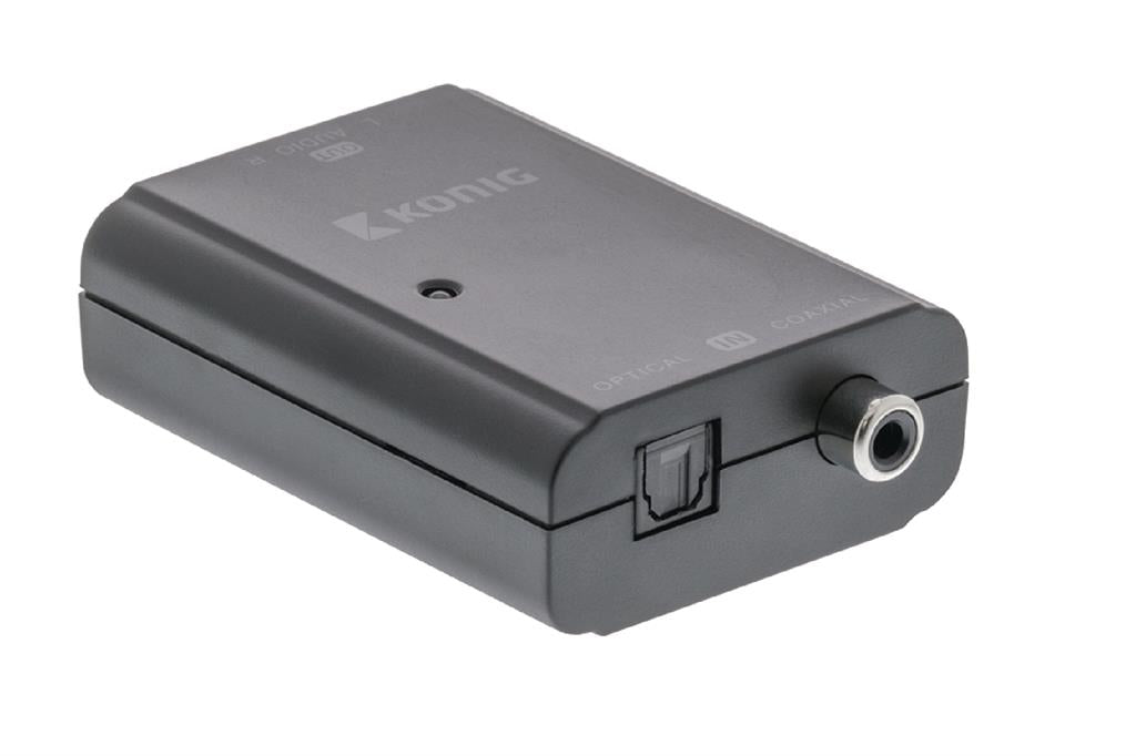 Skaitmeninio garso konvertavimo į stereofoninį RCA konverteris, „TosLink“ lizdin