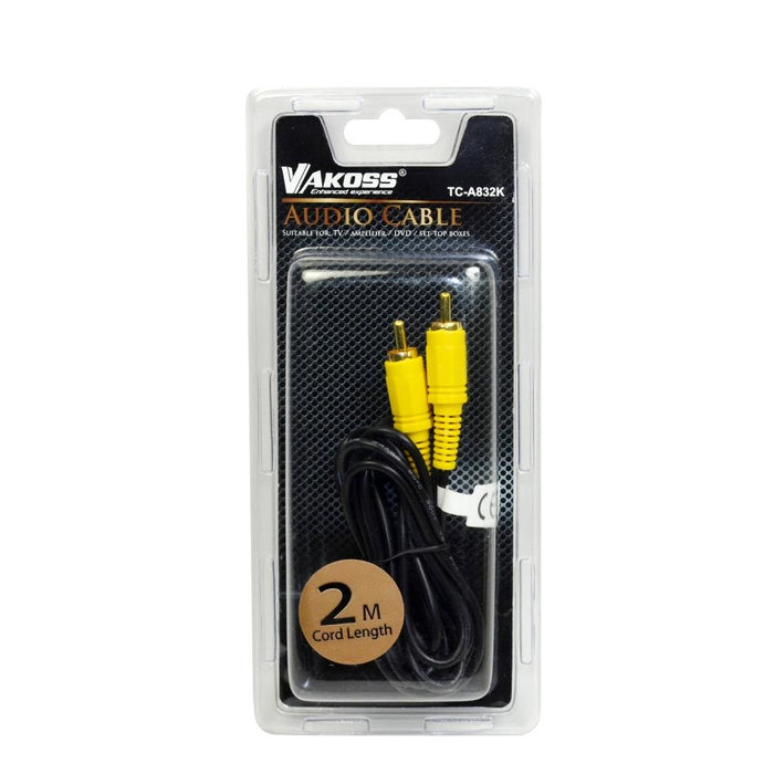 Vakoss Audio cable (CINCH) RCA M-> RCA M 2m  TC-A832K lizdinė plokštelė