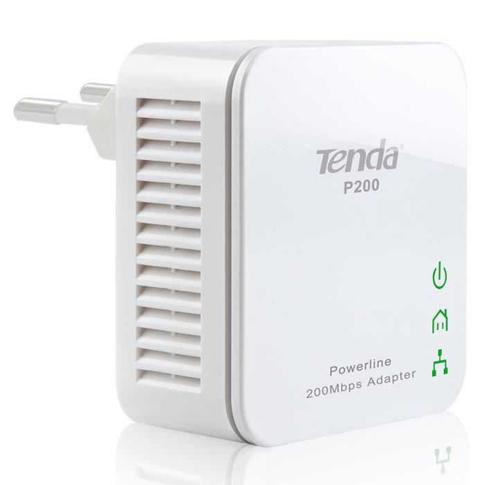 Tenda P200 200Mbps Mini Powerline Adapter, Single Pack