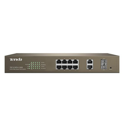 Tenda TEF1210P-8-150W   8 X 10/100Mbps + 2 Gigabit Combo Web Smart PoE Switch