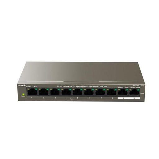 Tenda TEF1110P-8-102W   8 X 10/100Mbps PoE + 2 Gigabit