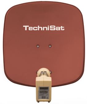 TechniSat TV Sat DigiDish 45 Twin, satellite dish, coulur Brick Red