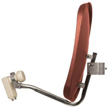 TechniSat TV Sat DigiDish 45 Twin, satellite dish, coulur Brick Red