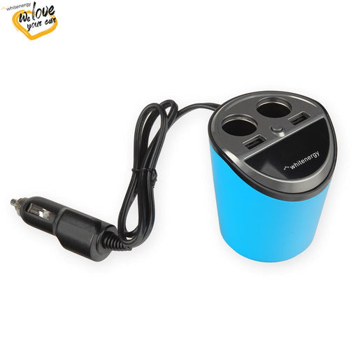 Whitenergy Universalus automobilinis įkroviklis 12-24V, išv. 2xUSB 2x CS 5V/3.1A