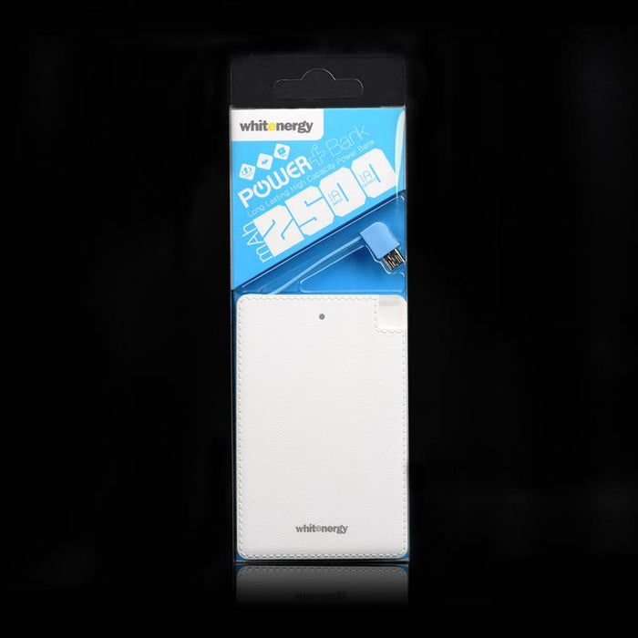 Nešiojamas įkroviklis Whitenergy power bank 2500mAh 1A, Baltas
