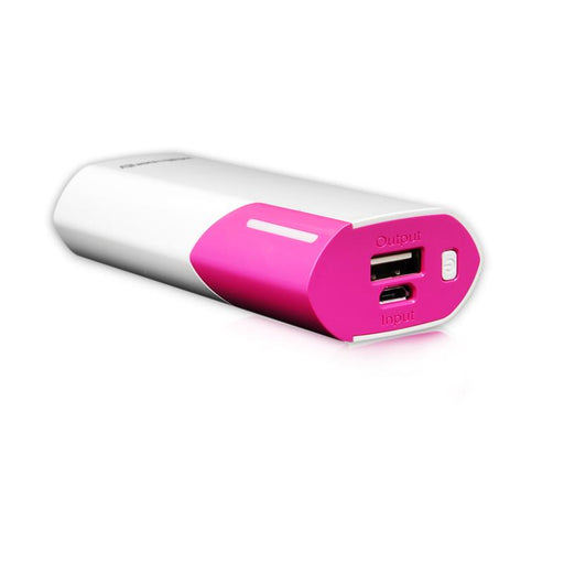 Nešiojamas įkroviklis Whitenergy power bank 4000mAh 1A, Baltas/Rožinis