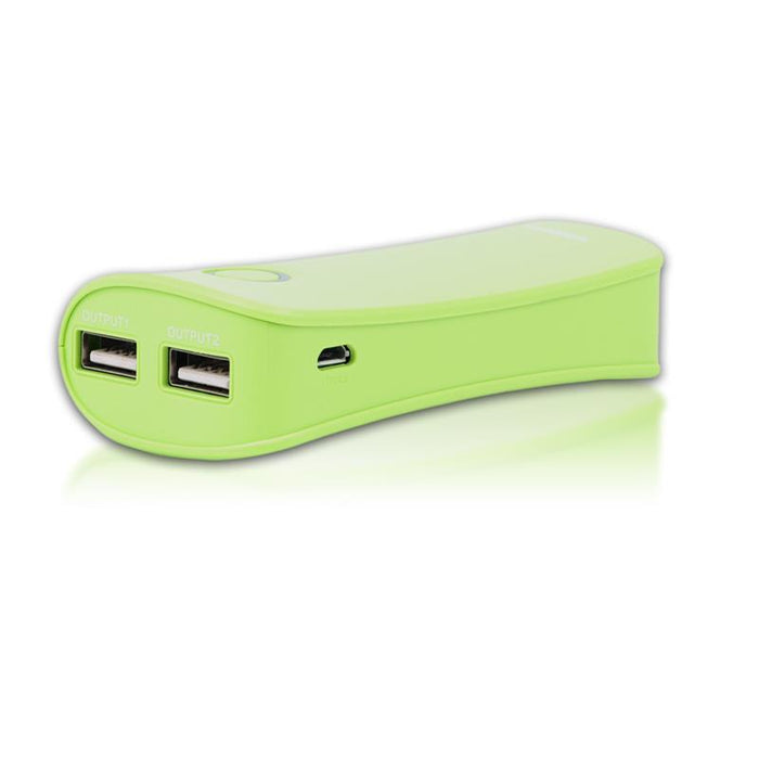 Nešiojamas įkroviklis Whitenergy power bank 4000mAh 1-2.1A, Žalias