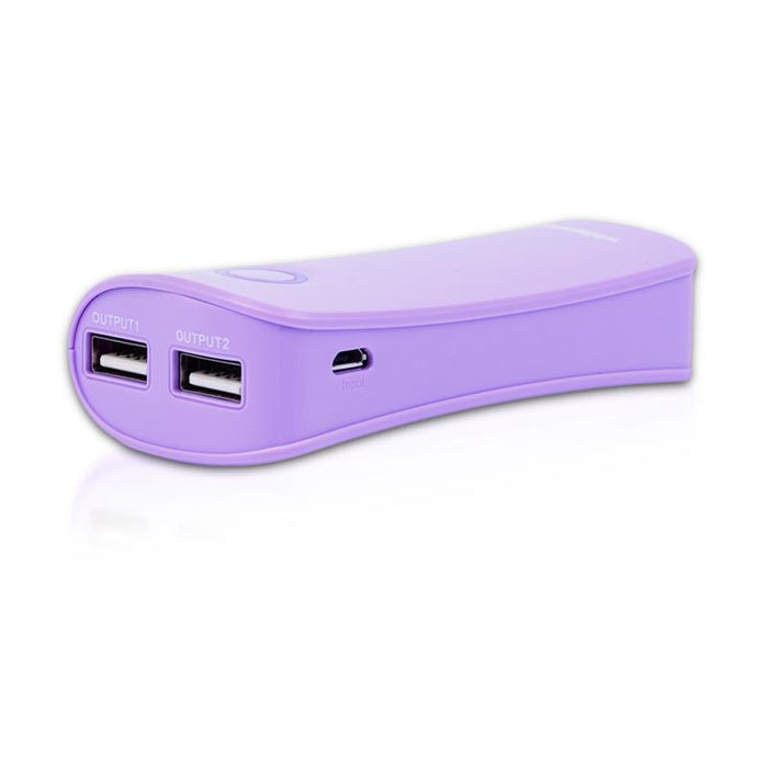 Nešiojamas įkroviklis Whitenergy power bank 4000mAh 1-2.1A, Violetinis