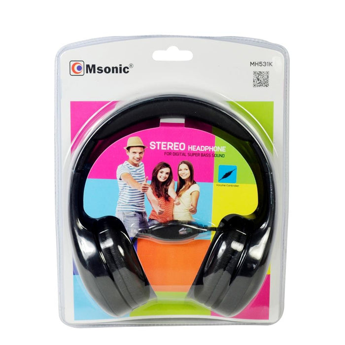 Stereo ausinės MSONIC Garsumo valdymas MH531K juodas