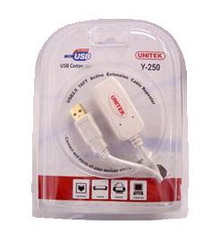 Unitek Kabelis aktyvus pratęsimo USB 2.0., 5m, Y-250