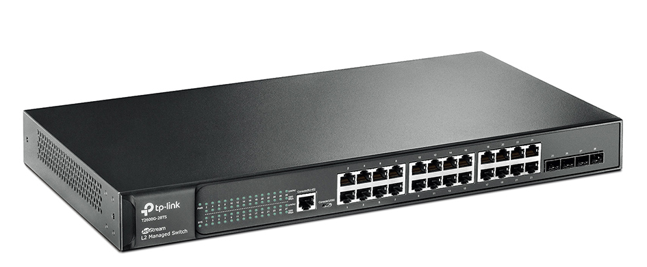 TP-Link T2600G-28TS (TL-SG3424) JetStream 24-Port Gigabit L2 Managed Switch 4SFP