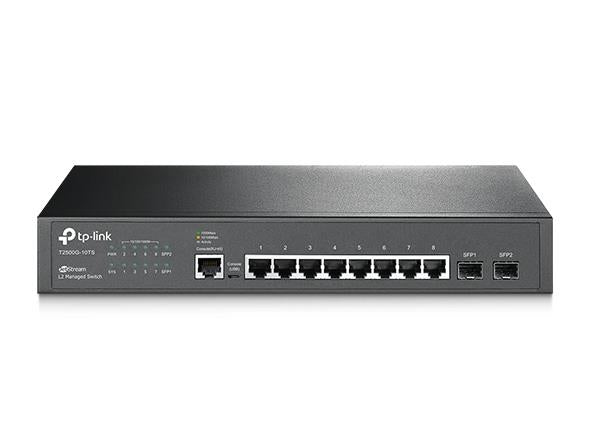 TP-Link T2500G-10TS JetStream 8-Port Gigabit L2 Lite Managed Switch with 2 SFP