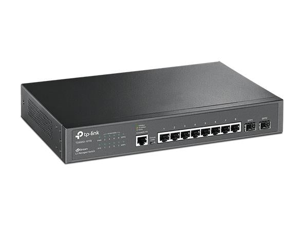 TP-Link T2500G-10TS JetStream 8-Port Gigabit L2 Lite Managed Switch with 2 SFP