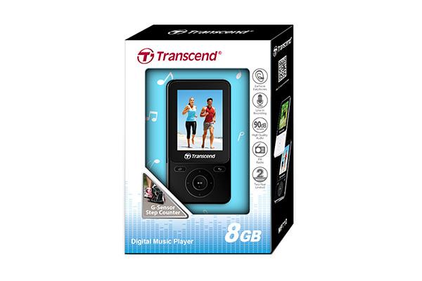 MP4 grotuvas Transcend MP710 2'' 8GB, FM, microUSB, Fitness Tracker, Juodas