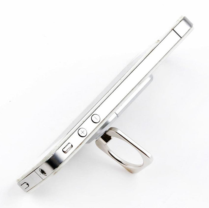 Techly universalus telefonų laikiklis ir stovas Ring su dėtuve kortelėms, sidabr