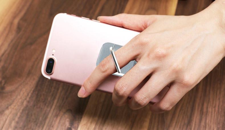 Techly universalus telefonų laikiklis ir stovas Ring su dėtuve kortelėms, sidabr