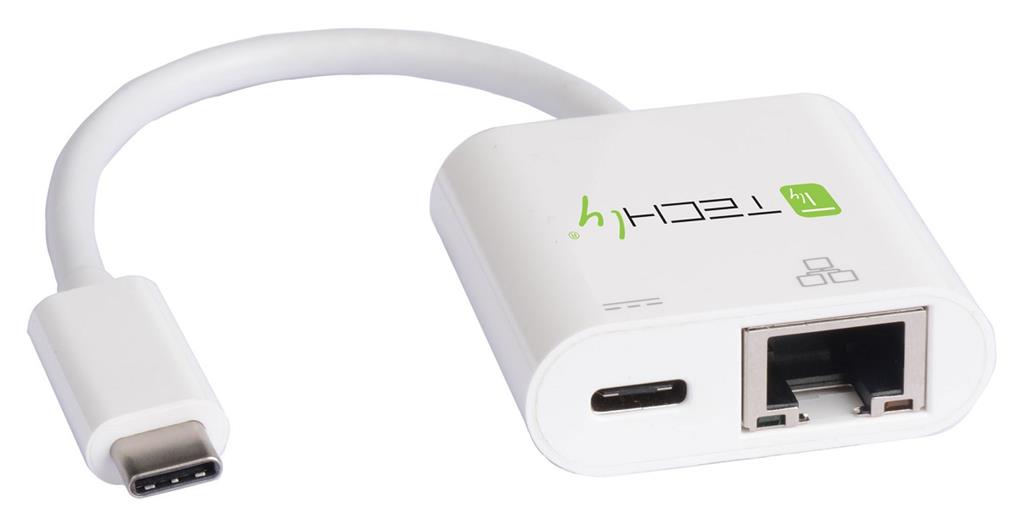 Techly USB-C 3.1 - Gigabit Ethernet RJ45 tinklo adapteris su USB-C PD prievadu