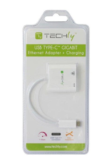 Techly USB-C 3.1 - Gigabit Ethernet RJ45 tinklo adapteris su USB-C PD prievadu