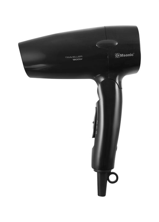 Kelionės plaukų džiovintuvas Msonic MHR2508K | 1200, sulankstoma rankena, juodas