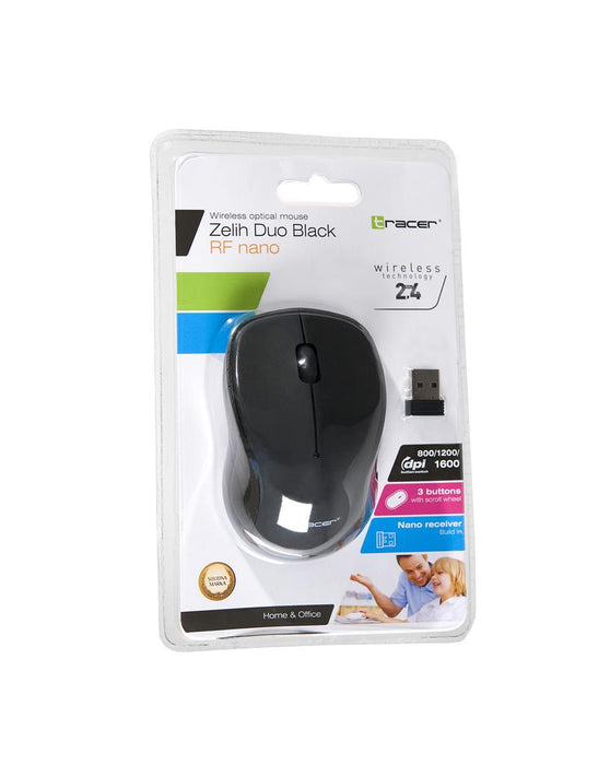Pelė TRACER Zelih Duo juoda RF nano
