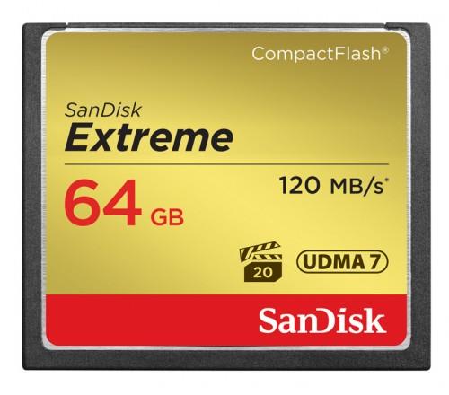 SanDisk Compact Flash Extreme 64GB UDMA7 (transfer 120MB/s)