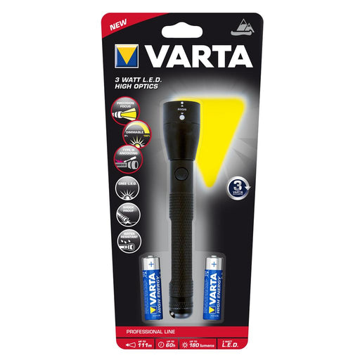 Žibintuvėlis 3W (+2xAA) 180 lm VARTA