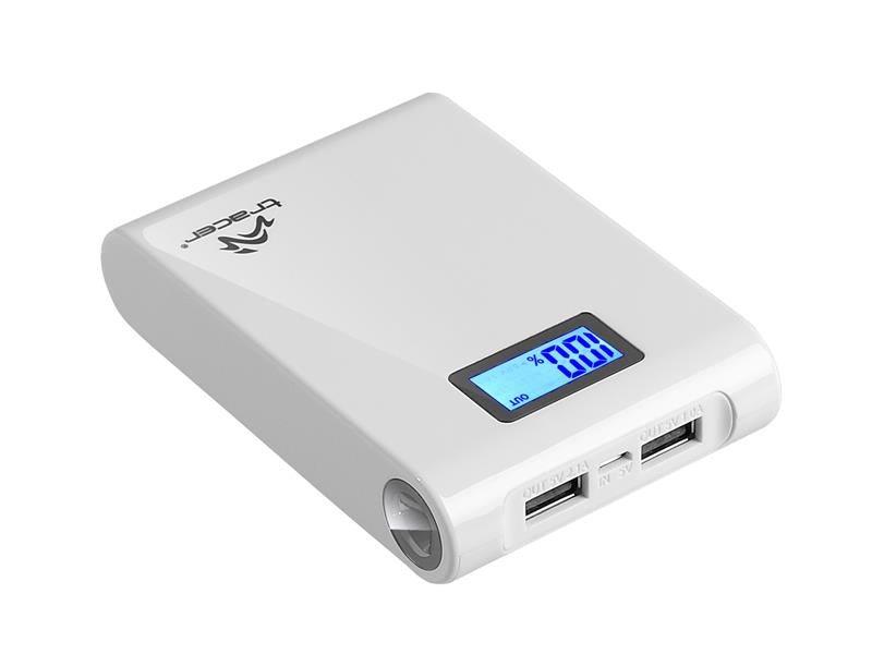 Nešiojamas įkroviklis Tracer power bank 10400 mAh, Baltas