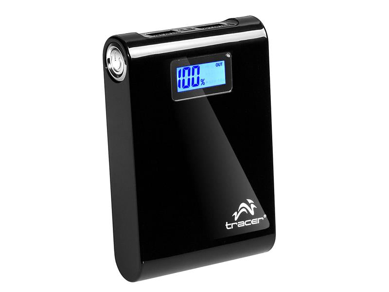 Nešiojamas įkroviklis Tracer power bank 10400mAh, Juodas