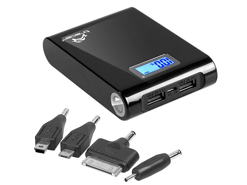 Nešiojamas įkroviklis Tracer power bank 10400mAh, Juodas