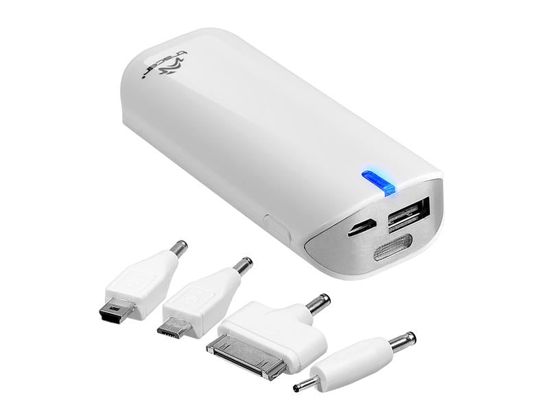 Nešiojamas įkroviklis Tracer power bank 5200mAh, Baltas