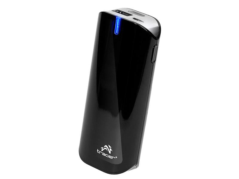 Nešiojamas įkroviklis Tracer power bank 5200mAh, Juodas