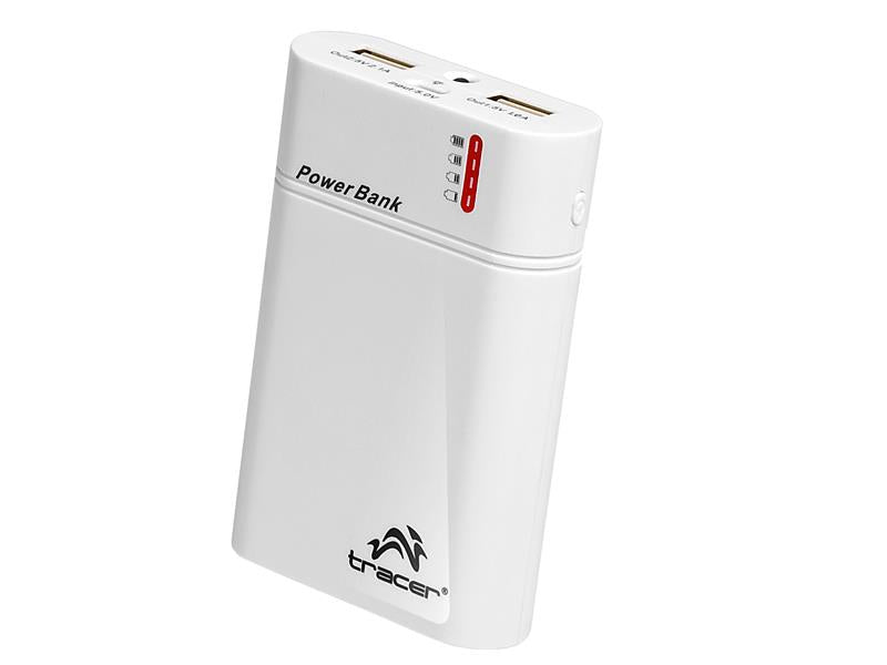 Nešiojamas įkroviklis Tracer power bank 8400mAh, Baltas