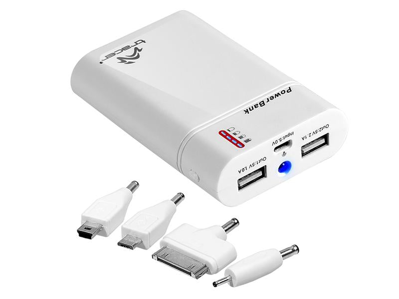 Nešiojamas įkroviklis Tracer power bank 8400mAh, Baltas