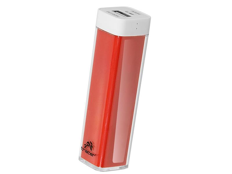 Nešiojamas įkroviklis Tracer power bank 2600mAh, Raudonas