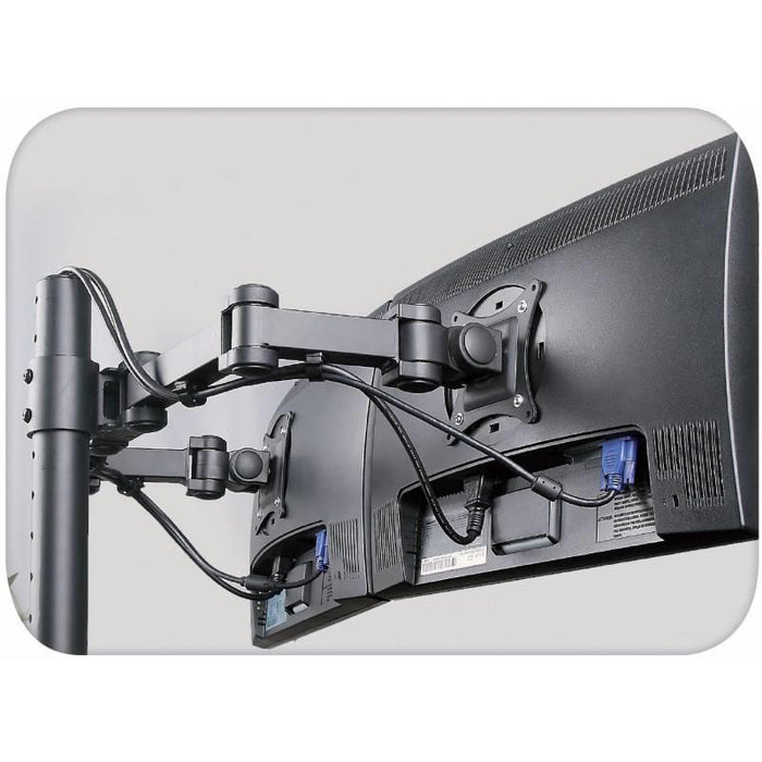 Dvigubas stalinis laikiklis Techly, monitoriams LED/LCD 13-27'' 2x10kg reg.
