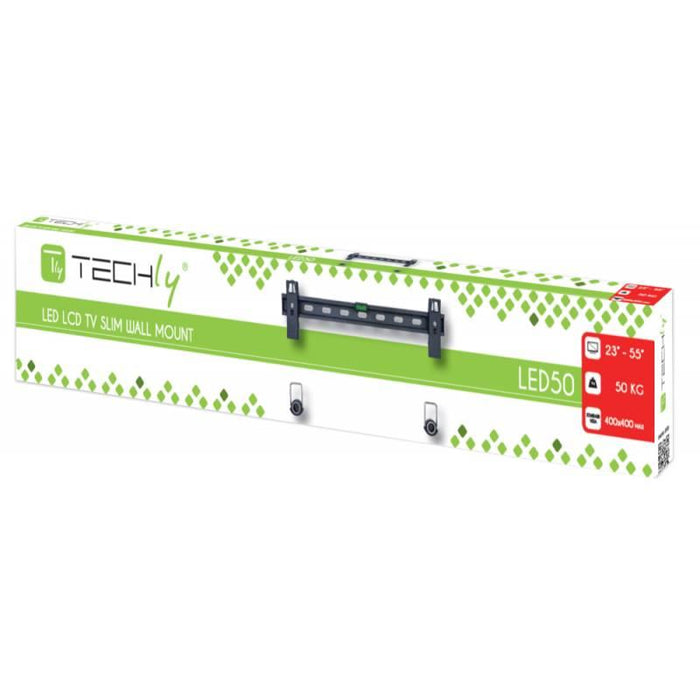Techly Sieninis laikiklis TV LCD/LED/PDP 23-55'' 45 kg VESA juodas