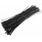 Techly nailono dirželiai 100 x 2.5mm 100 vnt juodi
