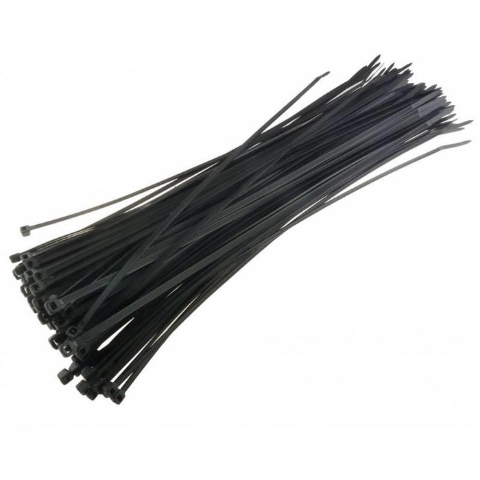 Techly nailono dirželiai 100 x 2.5mm 100 vnt juodi