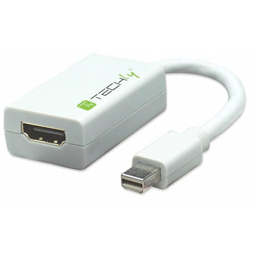 Techly Adapteris Mini DisplayPort male į HDMI female, baltas, 15cm