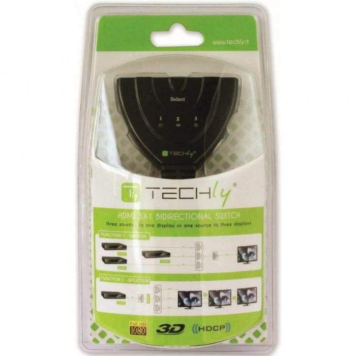 Dvikryptis perjungėjas Techly HDMI 3/1 arba 1/3, 4K2K 3D