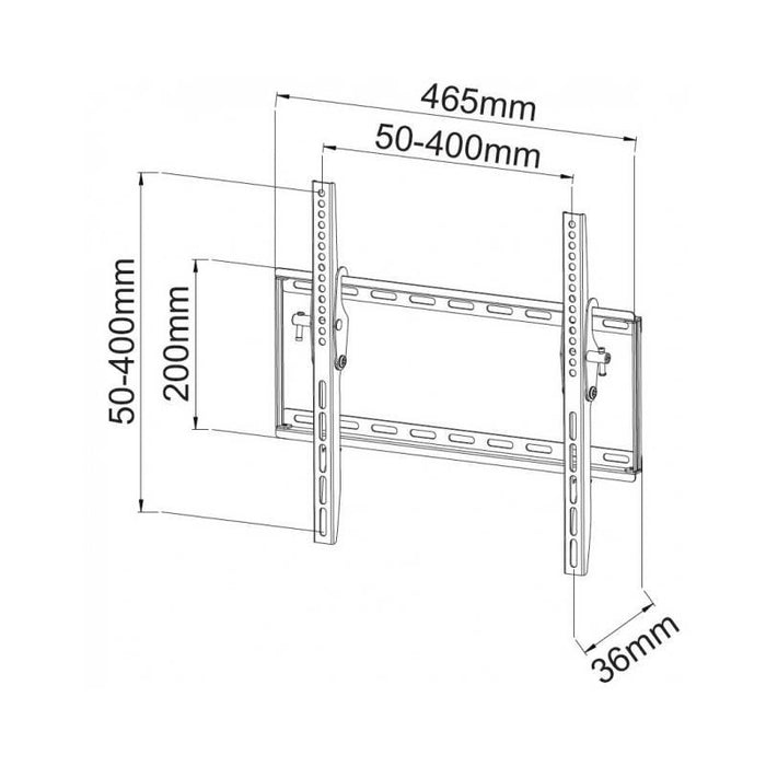 Techly Sieninis laikiklis TV LCD/LED/PDP 23-55'' 45 kg VESA palenkiamas juodas
